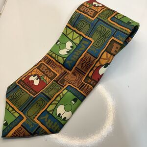 Eagles Wings VeggieTales Silk Tie Men’s OS Multicolor Bob Larry Vintage Novelty